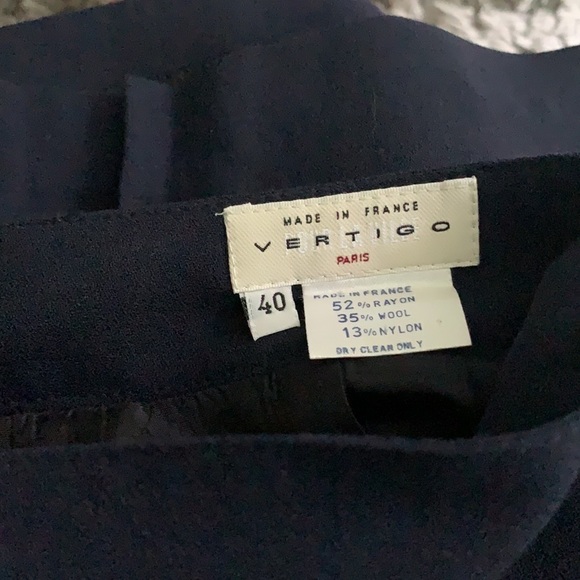 𝅺VERTIGO Paris Pencil Skirt Navy blue size 40 - Picture 2 of 4